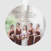 Unieke Bridesmaid gemaakt van Honor of Bloemenmeis Ornament (achterkant)