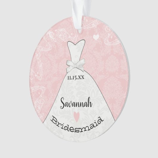 Unieke Bridesmaid gemaakt van Honor of Bloemenmeis Ornament (voorkant)