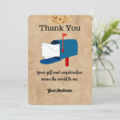 Unieke briefvervoerder Mailman Postal Mail Carrier Bedankkaart (Staand voorkant)