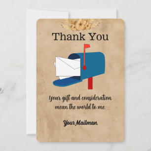 Unieke briefvervoerder Mailman Postal Mail Carrier Bedankkaart