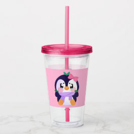 Unieke Broke Leuke Pinguïn Acryl Drinkbeker