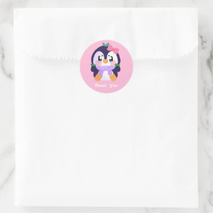 Unieke Broke Leuke Pinguïn Ronde Sticker