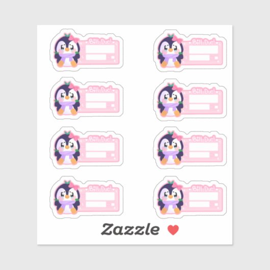 Unieke Broke Leuke Pinguïn Sticker (Vel)