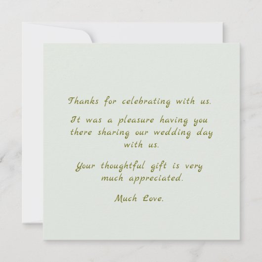 Unieke bruiloft aanpassen Hartelijk dank Bedankkaart (Achterkant)
