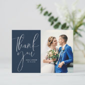 unieke bruiloft bedankt voor je fotokaart (Staand voorkant)