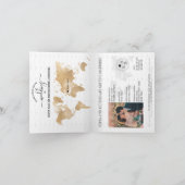Unieke bruiloft bestemming Paspoort Gold Wereldkaa (Binnen)