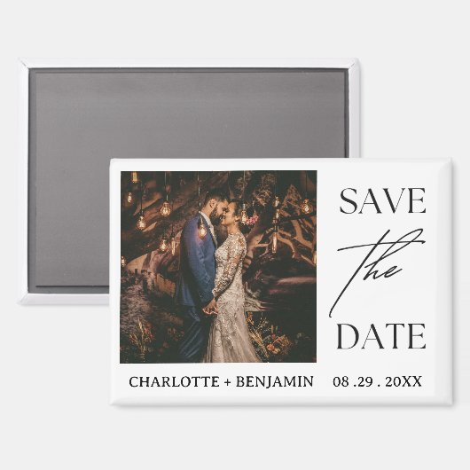 Unieke bruiloft Bewaar de datum Magneet (Voorkant / Achterkant)