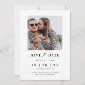 Unieke bruiloft Bewaar de datumfoto Kaart (Achterkant)