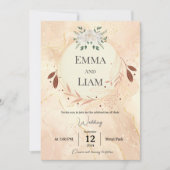 Unieke bruiloft Kaart – gepersonaliseerd goud (Voorkant)
