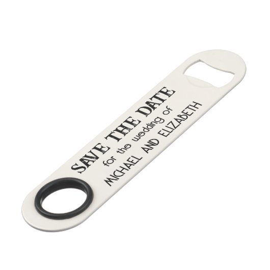 Unieke bruiloft Opslaan Datum Cheers Biertjes Speed Flessenopener (Achterkant Gekanteld)