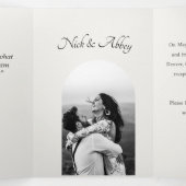 Unieke bruiloft Save the Date Aankondiging (Binnenkant midden)