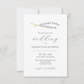 Unieke bruiloft uitnodiging Design Lavendel (Voorkant)