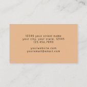 Unieke Bruin Sinaasappel Roze Interieurontwerper Visitekaartje (Achterkant)