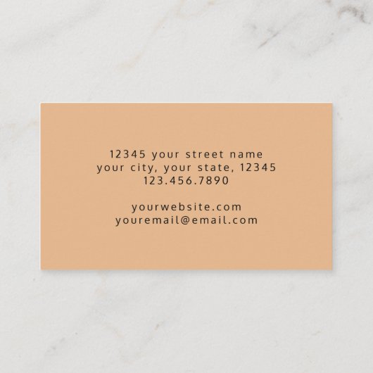 Unieke Bruin Sinaasappel Roze Interieurontwerper Visitekaartje