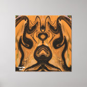 Unieke Bruine Abstracte Marmeren Vloeibare Muurkun Canvas Afdruk (Voorkant)