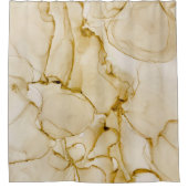 Unieke bruine beige aardtoon Abstract Douchegordijn (Voorkant)