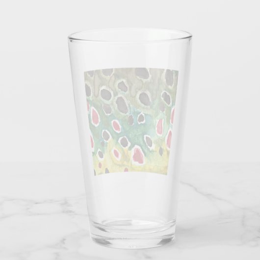 Unieke bruine forel Vist Ichthyology Angler's Glas (Achterkant)