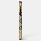 Unieke bruine gele turquoise rode caleidoscoop kun Case-Mate iPhone case (Achterkant/links)