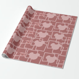 Unieke bruine partij Beer boog Cadeaupapier