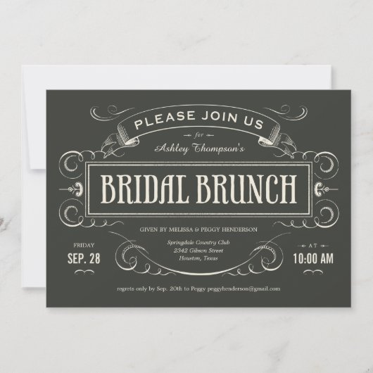 Unieke  brunch uitnodigingen (Voorkant)