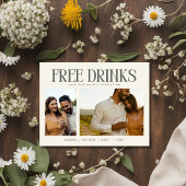 Unieke Budget Fotobruiloft Sla de Datum op Aankondigingskaart