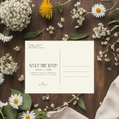 Unieke Budget Fotobruiloft Sla de Datum op Aankondigingskaart