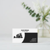 Unieke Bulldozer voor zwart-witconstructie Visitekaartje (Staand voorkant)