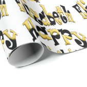 Unieke Bumblebee Doodle gepersonaliseerde tekening Cadeaupapier (Rol Hoek)