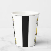 Unieke Bumblebee Doodle gepersonaliseerde tekening Papieren Bekers (Links)