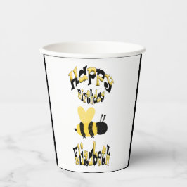 Unieke Bumblebee Doodle gepersonaliseerde tekening Papieren Bekers