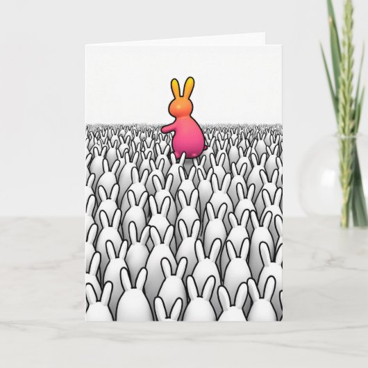 Unieke Bunny-kunstkaart Kaart (Voorkant)