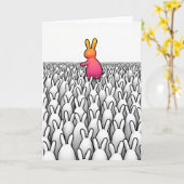 Unieke Bunny-kunstkaart Kaart (Gele Bloem)