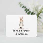 Unieke Bunny Woodland Animal Affirmation Kaart (Staand voorkant)