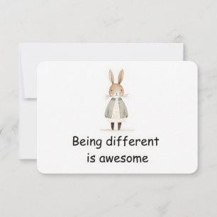 Unieke Bunny Woodland Animal Affirmation Kaart