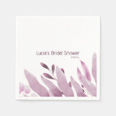 Unieke Burgundy Grote Bladeren Bruiloft Servet (Voorkant)