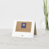 Unieke Burlap Dank u kaart met harten (Achterkant)