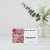 Unieke Butterfly Dragonfly Mosaic Mauve Color Visitekaartje (Staand voorkant)