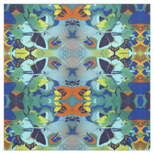 Unieke Butterfly Mosaic Collage Pima Cotton Stof