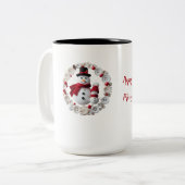 Unieke Button Design Two-Tone Coffee Mok (Voorkant links)