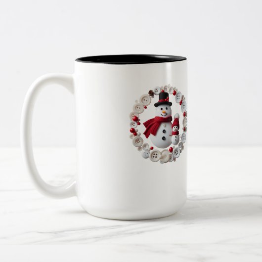 Unieke Button Design Two-Tone Coffee Mok (Links)