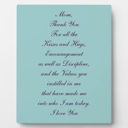 Unieke cadeau voor mam fotoplaat (Voorkant)