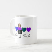 Unieke cadeaus van hartecho-technicus koffiemok (Voorkant links)