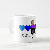 Unieke cadeaus van hartecho-technicus koffiemok (Voorkant links)