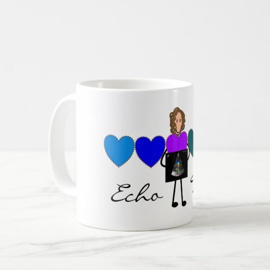 Unieke cadeaus van hartecho-technicus koffiemok (Voorkant links)