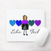Unieke cadeaus van hartecho-technicus muismat (Met muis)
