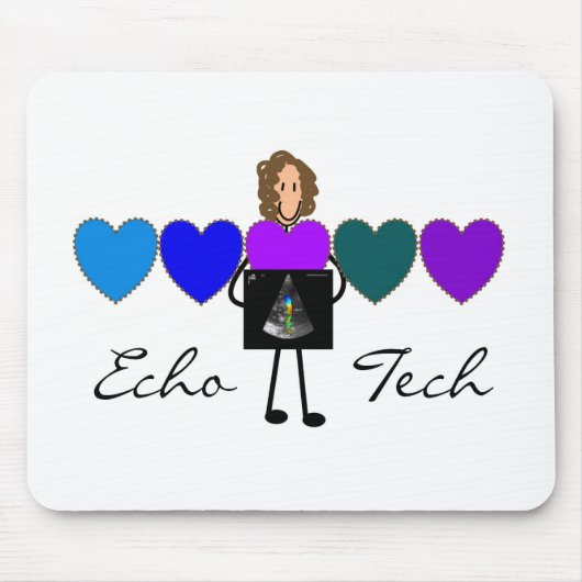 Unieke cadeaus van hartecho-technicus muismat (Voorkant)