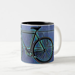 unieke cadeaus voor fietsenrijders tweekleurige koffiemok