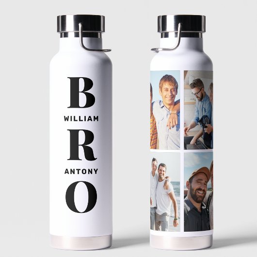 Unieke cadeautjes voor broers 4 Fotocollage Waterfles