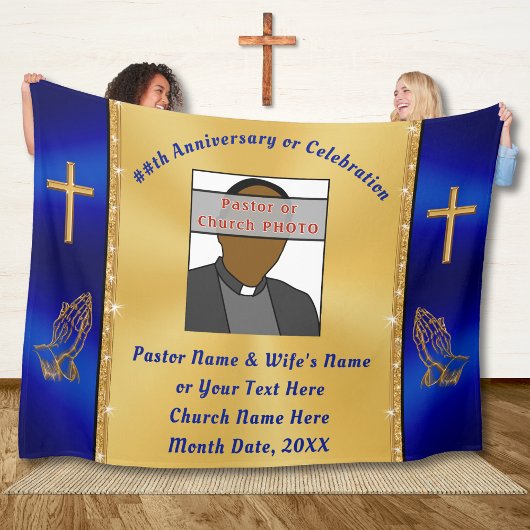 Unieke cadeautjes voor pastor, foto fleece deken