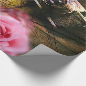 Unieke  camera, klok en bloem cadeaupapier (Hoek)